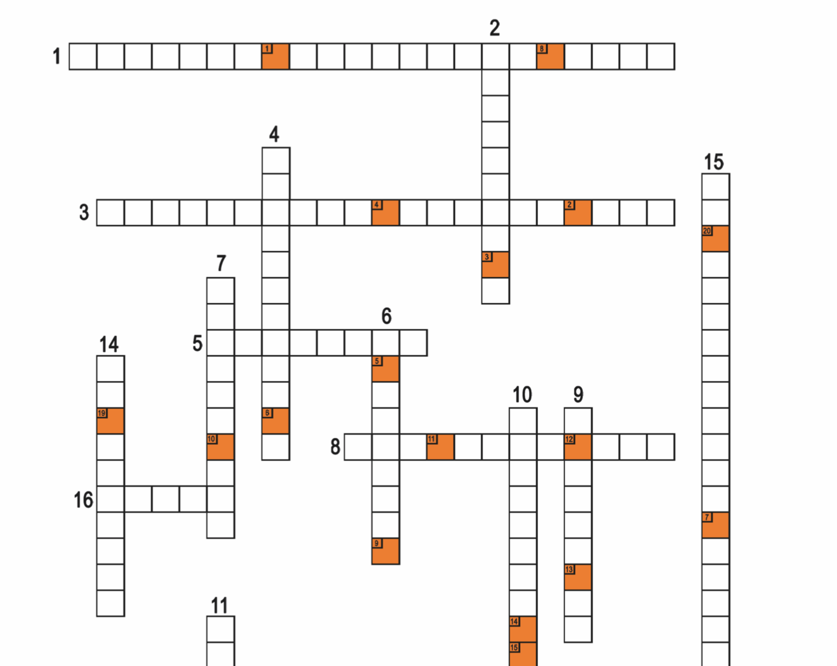 Het Kruiswoordpuzzel